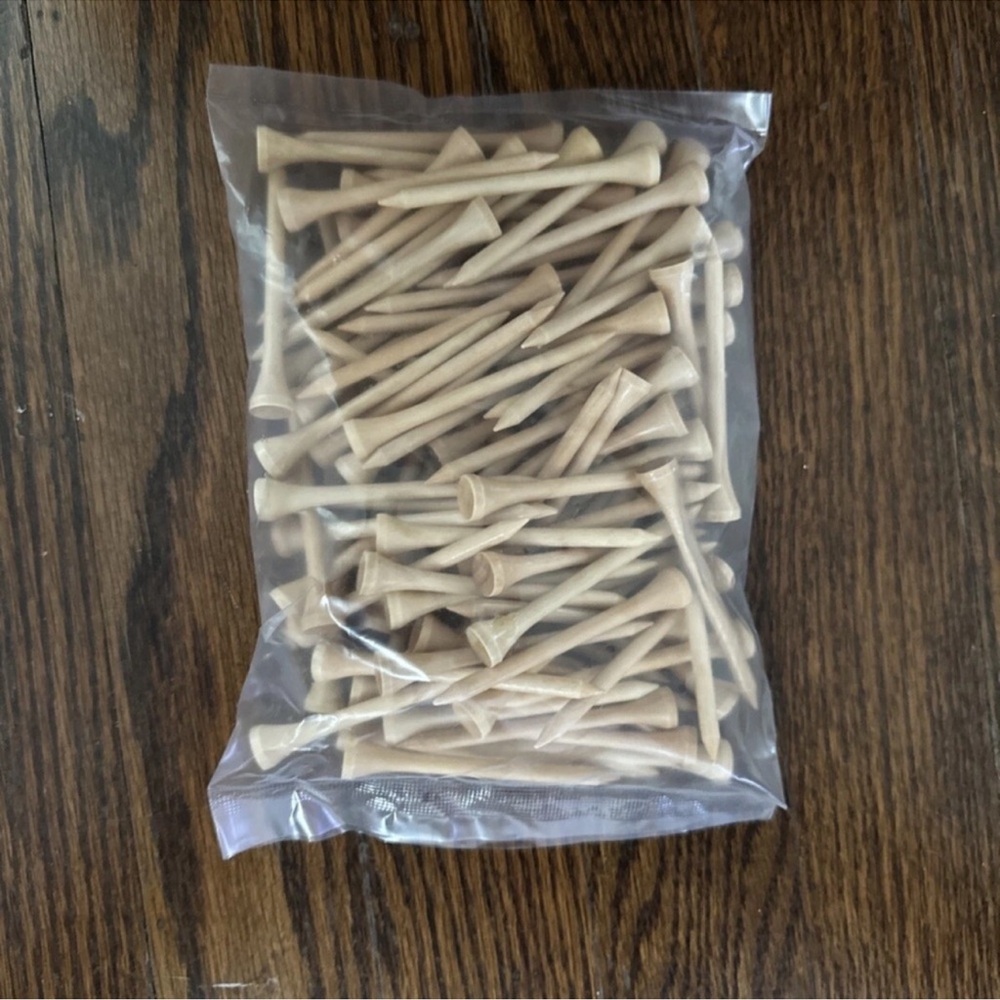 2 3/4" Wooden Golf Tees (1 Bag of 100 Tees)